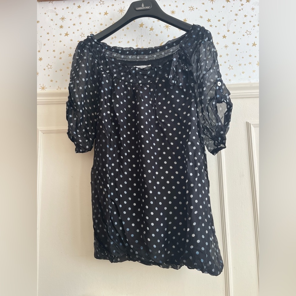 Polkadot Blouse with Bow